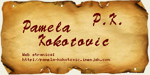 Pamela Kokotović vizit kartica